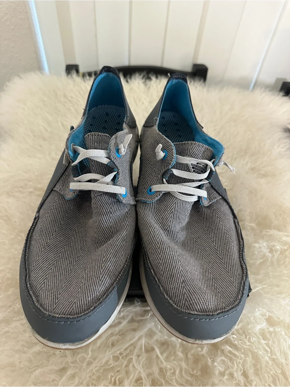 Columbia Bahama Vent PFG Shoe Mens Size 11 Gray Canvas Boat Shoe Casual Low Top